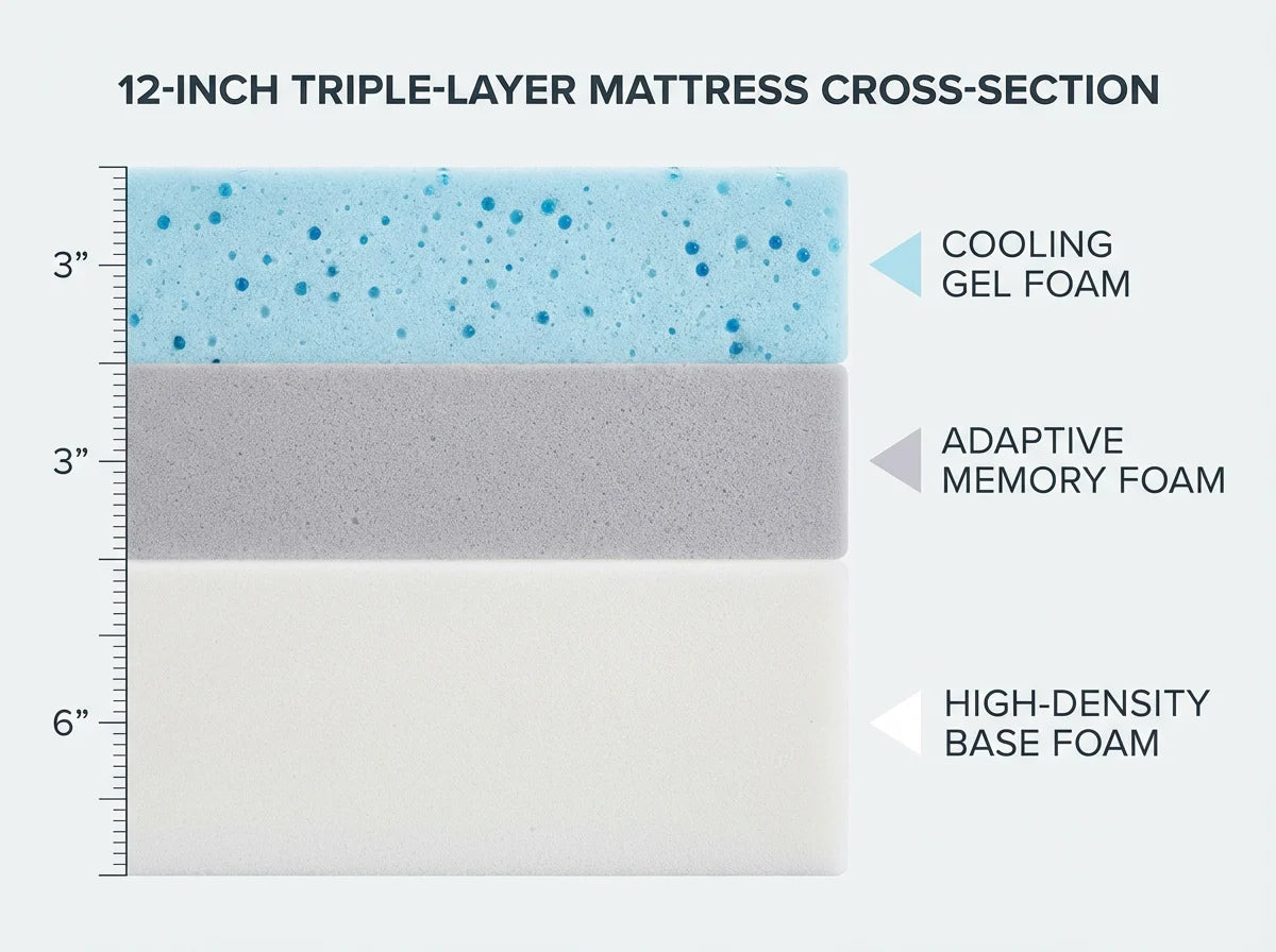 ComfortNest 10" Gel Memory Foam Mattress | Plush Pressure Relief | Cooling Comfort