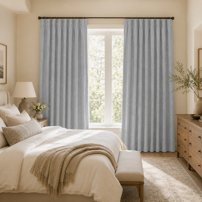 Premium Cotton Curtain | Dusty Blue, Ivory & Sage Green