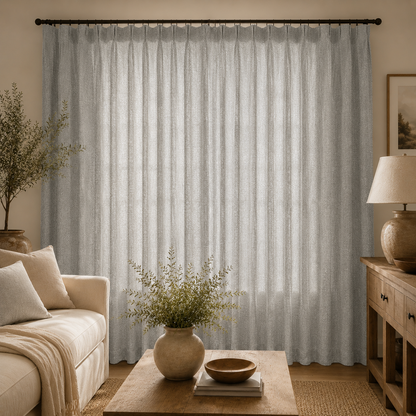 Premium Cotton Curtain | Dusty Blue, Ivory & Sage Green