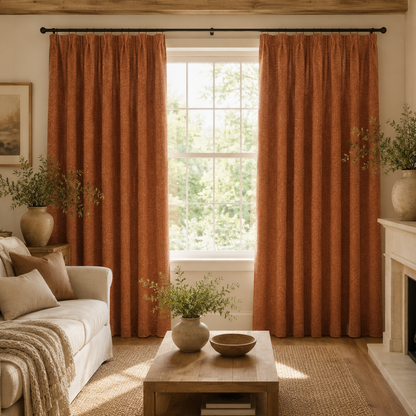 Cotton Curtain Panel | Charcoal & Cream
