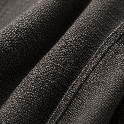 Cotton Curtain Panel | Charcoal & Cream