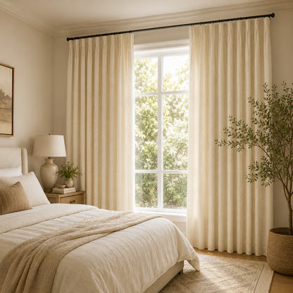 Premium Cotton Curtain | Dusty Blue, Ivory & Sage Green