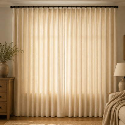Premium Cotton Curtain | Dusty Blue, Ivory & Sage Green