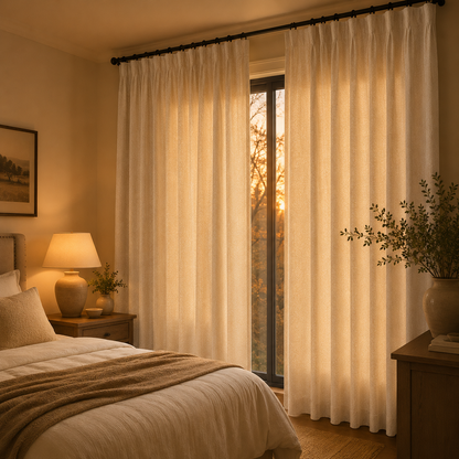Premium Cotton Curtain | Dusty Blue, Ivory & Sage Green