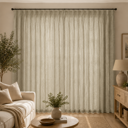 Premium Cotton Curtain | Dusty Blue, Ivory & Sage Green