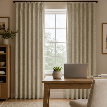 Premium Cotton Curtain | Dusty Blue, Ivory & Sage Green